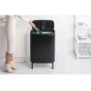 Poubelle à couvercle tactile BO HI 2 x 30 l, noir, Brabantia