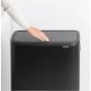 Poubelle à couvercle tactile BO HI 2 x 30 l, noir, Brabantia