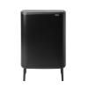 Poubelle à couvercle tactile BO HI 2 x 30 l, noir, Brabantia