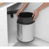 Poubelle encastrable 15 l, acier brillant, Brabantia