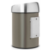 Poubelle à couvercle tactile TOUCH BIN 3 l, platine, Brabantia