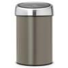 Poubelle à couvercle tactile TOUCH BIN 3 l, platine, Brabantia