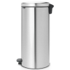 Poubelle à pédale NEWICON 30 l, résistant aux traces de doigts, acier mat, Brabantia