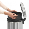 Poubelle à pédale NEWICON 30 l, résistant aux traces de doigts, acier mat, Brabantia
