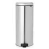 Poubelle à pédale NEWICON 30 l, résistant aux traces de doigts, acier mat, Brabantia
