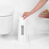 Support brosse à toilette, dérouleur de papier toilette et porte-rouleau de rechange en set RENEW, blanc, Brabantia