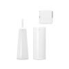 Support brosse à toilette, dérouleur de papier toilette et porte-rouleau de rechange en set RENEW, blanc, Brabantia