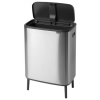 Poubelle à couvercle tactile BO HI 60 l, acier mat, Brabantia