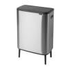 Poubelle à couvercle tactile BO HI 60 l, acier mat, Brabantia