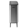 Poubelle à couvercle tactile BO HI 60 l, acier mat, Brabantia