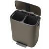 Poubelle à pédale BO 2 x 30 l, platine, Brabantia
