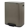 Poubelle à pédale BO 2 x 30 l, platine, Brabantia