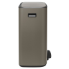 Poubelle à pédale BO 2 x 30 l, platine, Brabantia