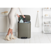 Poubelle à pédale BO 2 x 30 l, platine, Brabantia