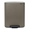 Poubelle à pédale BO 2 x 30 l, platine, Brabantia