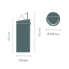 Poubelle à couvercle tactile TOUCH BIN NEW 30 l, noir mat, Brabantia