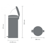 Poubelle à pédale NEWICON 30 l, noir mat, Brabantia