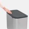 Poubelle à couvercle tactile BO 11 + 23 l, acier mat, Brabantia