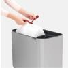 Poubelle à couvercle tactile BO 11 + 23 l, acier mat, Brabantia