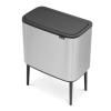 Poubelle à couvercle tactile BO 11 + 23 l, acier mat, Brabantia