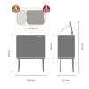 Poubelle à couvercle tactile BO 11 + 23 l, acier mat, Brabantia