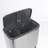 Poubelle à couvercle tactile BO 11 + 23 l, acier mat, Brabantia