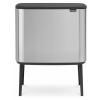 Poubelle à couvercle tactile BO 11 + 23 l, acier mat, Brabantia