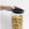 Bocal de rangement 1,1 l, avec couvercle gris, verre, Brabantia