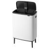 Poubelle à couvercle tactile BO HI 2 x 30 l, blanc, Brabantia