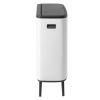 Poubelle à couvercle tactile BO HI 2 x 30 l, blanc, Brabantia
