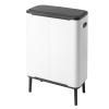 Poubelle à couvercle tactile BO HI 2 x 30 l, blanc, Brabantia