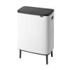 Poubelle à couvercle tactile BO HI 2 x 30 l, blanc, Brabantia