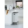 Poubelle à couvercle tactile BO HI 2 x 30 l, blanc, Brabantia