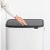 Poubelle à couvercle tactile BO HI 2 x 30 l, blanc, Brabantia