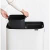 Poubelle à couvercle tactile BO HI 2 x 30 l, blanc, Brabantia