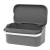 Poubelle de cuisine 1,8 l, gris, Brabantia