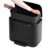 Poubelle à pédale BO 36 l, noir mat, Brabantia