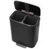Poubelle à pédale BO 2 x 30 l, noir, Brabantia
