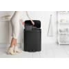 Poubelle à pédale BO 2 x 30 l, noir, Brabantia