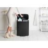 Poubelle à pédale BO 2 x 30 l, noir, Brabantia