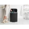 Poubelle à pédale BO 2 x 30 l, noir, Brabantia