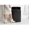 Poubelle à pédale BO 2 x 30 l, noir, Brabantia
