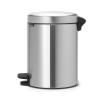 Poubelle à pédale NEWICON 5 l, résistant aux traces de doigts, acier mat, Brabantia