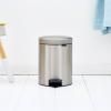 Poubelle à pédale NEWICON 5 l, résistant aux traces de doigts, acier mat, Brabantia