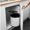 Poubelle encastrable 15 l, blanc, Brabantia