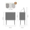 Poubelle à couvercle tactile BO 3 x 11 l, noir mat, Brabantia