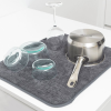 Tapis de séchage vaisselle 40 x 47 cm, gris, microfibre, Brabantia