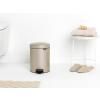 Poubelle à pédale NEWICON 5 l, champagne, Brabantia