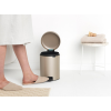 Poubelle à pédale NEWICON 5 l, champagne, Brabantia