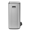 Poubelle à pédale BO 60 l, acier mat, Brabantia